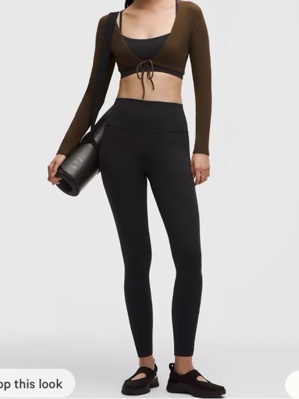 lululemon Black. Thermal high rise running tight 28”